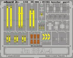 Eduard FE285 Ju 88A-4 interior 1/48 Dragon