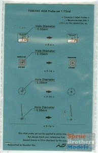 HobbyDecal MT72001V1 AOA Probe Set 1/72