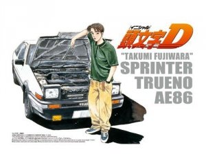 Aoshima 00320 TAKUMI FUJIWARA 86 TRUENO COMICS VOL.1 VER. (TOYOTA) 1:24