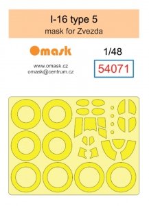 Omask 54071 I-16 type 5 mask (for Zvezda) 1/48