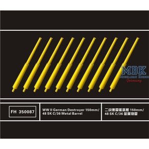 Flyhawk FH350087 WWII German Destroyer 150mm/48 SK C/36 Metal Barrel 1/350