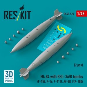 RESKIT RS48-0524 Mk.84 with BSU-36/B bombs (2 pcs) 3D Printed) 1/48