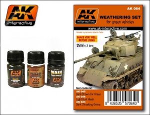 AK Interactive AK064 Weathering Set For Green Vehicles