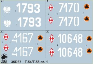 ToRo Model 35D67 - T-54 / T-55 tanks in Polish service vol.1 1/35
