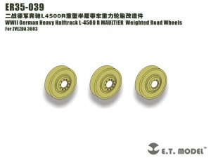 E.T. Model ER35-039 WWII German Heavy Halftrack L-4500 R MAULTIER Weighted Road Wheels For ZVEZDA 3603 1/35