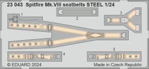 Eduard 23043 Spitfire Mk.VIII Seatbelts STEEL AIRFIX 1/24