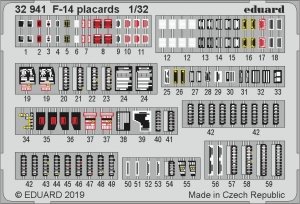 Eduard 32941 F-14 placards 1/32 TAMIYA