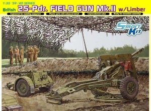 Dragon 6774 British 25pdr Field Gun Mk.II with Limber (1:35)