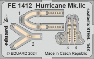 Eduard FE1412 Hurricane Mk. IIc seatbelts STEEL HOBBY BOSS 1/48