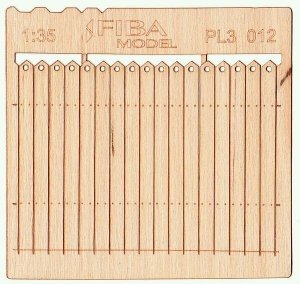 Model scene PL3-012 Wooden fence type 12 Drewniany płot 1/35