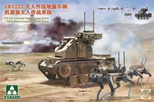 Takom 2223 ZRY-222 Unmanned Combat Ground Vehicle & Robot Wolves Unmanned Combat System 1/35