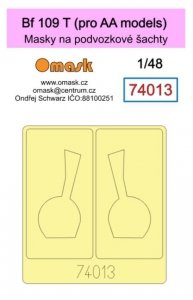 Omask 74013 Bf 109 T (for AA models) wheelbay yellow masking tape 1/48
