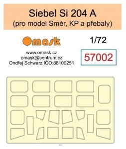 Omask 57002 Siebel Si 204 A (Smer, KP a prebaly) 1/72