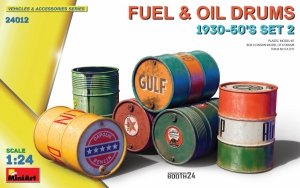 MiniArt 24012 Fuel and Oil Drums 1930-50’s Set 2 1/24
