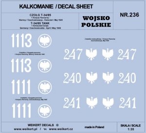 Weikert Decals DEC336 PzKpfw VI TIGER - Schwere Pz. Abt. 503 - czołg nr 101 - dowódca Kurt Knispel - Rosja 1/35