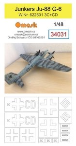 Omask 34031 Junkers Ju-88G-6 W.Nr. 622501 3C+CD 1/48