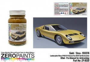 Zero Paints ZP-1020-MIURA Lamborghini Miura P400 SV Full Restoration Orca (Gold) Paint 60ml