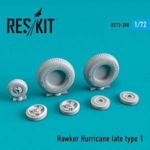 RESKIT RS72-0288 Hawker Hurricane wheels set late type 1 1/72