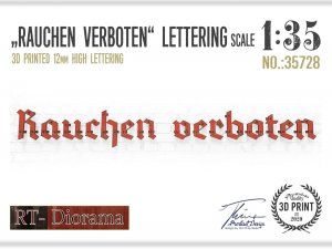 RT-Diorama 35728 Letters Set 3 - Rauchen Verboten 1/35