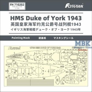 FlyHawk Model FH710202 HMS Duke of York 1943 Painting Masks (FH1118) 1/700