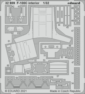 Eduard 32989 F-100C interior TRUMPETER 1/32 