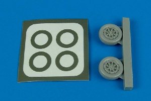 Aires 7223 A-1H Skyraider (NAVY) wheels 1/72 Hasegawa
