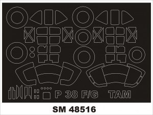 Montex SM48516 P-38F-G TAMIYA 1/48