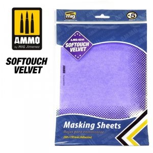 AMMO of Mig Jimenez 8244 SOFTOUCH VELVET MASKING SHEETS 280x195 mm