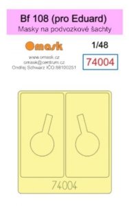 Omask 74004 Bf 108 wheelbay yellow masking tape (for Eduard) 1/48