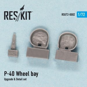 RESKIT RSU72-0002 P-40 D,E.F,K,M,N Wheel bay for Special Hobby, Academy, Hasegawa, Sword, Az-models 1/72