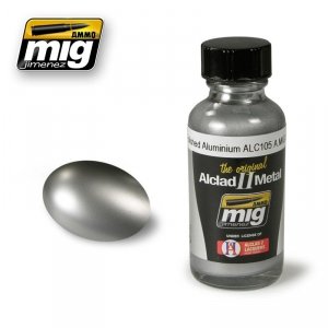 AMMO of Mig Jimenez 8204 POLISHED ALUMINIUM ALC105 30ml