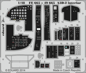 Eduard FE665 A3D-2 interior S. A. TRUMPETER 1/48
