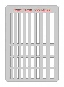 Paint Forge PFST009L STENCIL - LINES