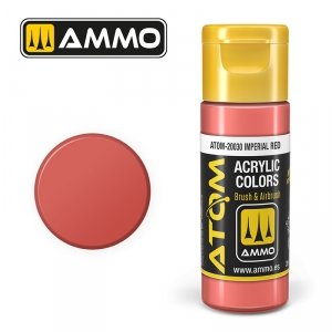 AMMO of Mig Jimenez 20030 ATOM COLOR Imperial Red 20ml