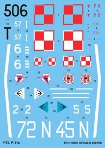 Techmod 48059 - PZL P.11c (1:48)
