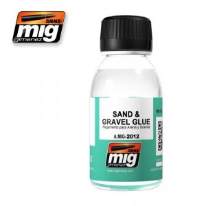 AMMO of Mig Jimenez 2012 SAND & GRAVEL GLUE 100ml