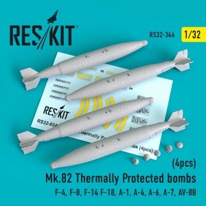 RESKIT RS32-0344 MK.82 THERMALLY PROTECTED BOMBS (4 PCS) 1/32
