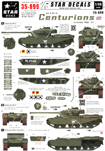 Star Decals 35-899 8th K.R.I.H. Centurions in Korean 1/35