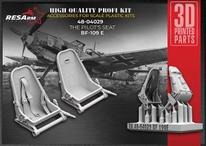 RESArm 48-04029 Bf-109 E Pilot's seat (3D resin printing) 1/48