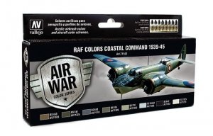 Vallejo 71148 Zestaw Model Air 8 farb- RAF Colors Coastal Command 1939-1945