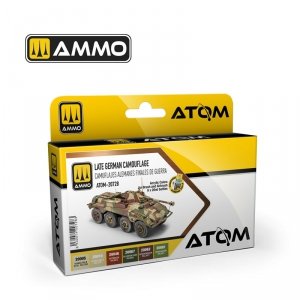 AMMO by Mig Jimenez 20728 ATOM Acrylic Paint: Late German Camouflage Set 6x20ml