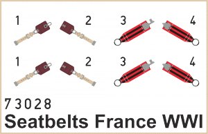 Eduard 73028 Seatbelts France WWI SUPERFABRIC 1/72