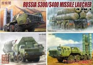 Modelcollect UA72173 S-300/S400 Missile launcher，N in 1（S300 5P85S, S300 5p85D, S300 5p85SE, S400 5P85TE2）1/72