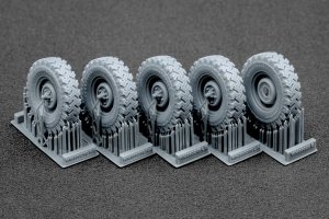 ScaleX WM 35020S L. Rover 88 6.5 small Sagged wheel set (for AK-Interactive) 1/35