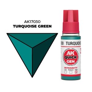 AK Interactive AK17030 TURQUOISE GREEN – QUICK GEN COLOR 18ml
