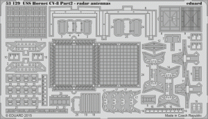 Eduard 53129 USS Hornet CV-8 part 2 - radar antennas MERIT 1/200