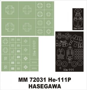 Montex MM72031 He-111P	HASEGAWA E 22 1/72