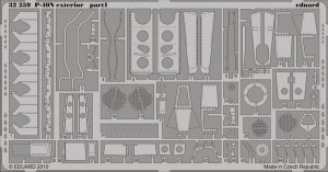 Eduard 32259 P-40N exterior HASEGAWA 1/32