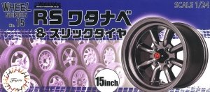 Fujimi 193564 Wheel Series No.15 RS Watanabe & Slick Tire 15-inch 1/24