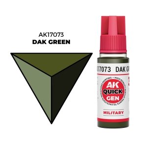 AK Interactive AK17073 DAK GREEN – QUICK GEN COLOR 18ml